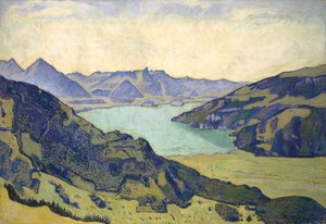 Vue du lac de Thoune depuis Breitlauenen - Ferdinand Hodler