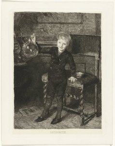 Garçon soufflant des bulles
