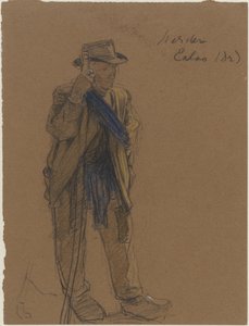 Berger debout, à Exloo - Ferdinand Oldewelt