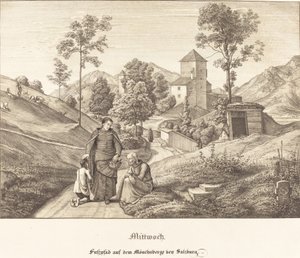 Mittwoch - Fusspfad auf dem Mönchsberge bey Salzburg