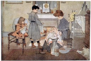 Le bain du bébé, vers 1930 - Ferdinand Raffin