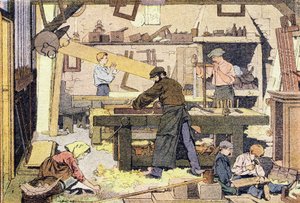 Le charpentier, dans Imagier de l