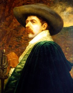 Un cavalier, vers 1875