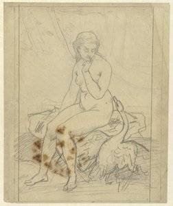 Leda assise avec le cygne - Ferdinand Roybet