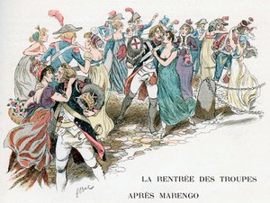 Le retour des troupes françaises de Marengo, 1800 - Ferdinand Sigismund Bac