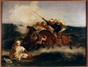Fantasia arabe. Peinture par Eugène Delacroix (1798-1863) 1832