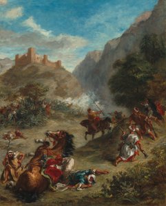 Arabes en escarmouche dans les montagnes - Ferdinand Victor Eugene Delacroix