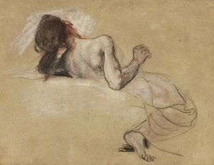 Femme accroupie, 1827 - Ferdinand Victor Eugene Delacroix
