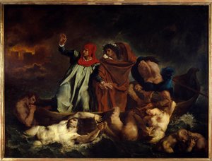 Dante et Virgile ou la barque de Dante. Illustration pour le chant VIII de La Divine Comédie
