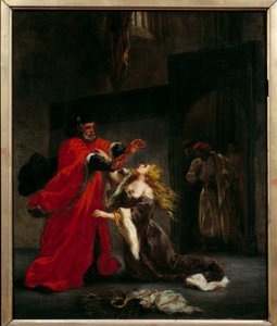 Desdémone maudite par son père (Brabantio). Illustration de la pièce de William Shakespeare Othello ou le Maure de Venise - Ferdinand Victor Eugene Delacroix