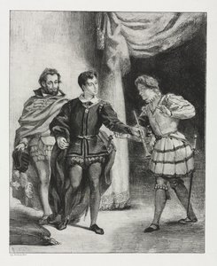 Hamlet : Hamlet et Guildenstern, 1834 - Ferdinand Victor Eugene Delacroix