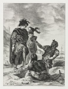 Hamlet : Hamlet et Horatio avec les fossoyeurs, 1843 - Ferdinand Victor Eugene Delacroix