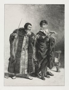 Hamlet : Polonius et Hamlet, 1834 - Ferdinand Victor Eugene Delacroix