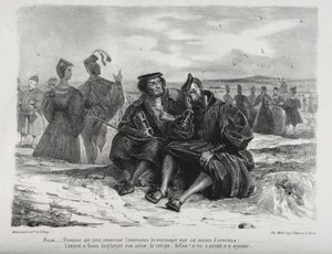 Illustrations pour Faust : Faust et Wagner - Ferdinand Victor Eugene Delacroix