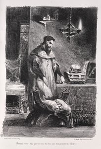 Illustrations pour Faust : Faust dans sa loge, 1828