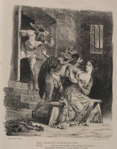 Illustrations pour Faust : Faust dans la prison de Marguerite, 1828 - Ferdinand Victor Eugene Delacroix