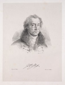 Illustrations pour Faust : Frontispice - Portrait de Johann Wolfgang von Goethe, 1828 - Ferdinand Victor Eugene Delacroix