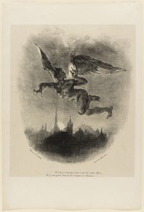 Mephistopheles dans les airs (frontispice de Faust) - Ferdinand Victor Eugene Delacroix