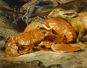 Nature morte au homard - Nature morte au homard ... - Ferdinand Victor Eugene Delacroix
