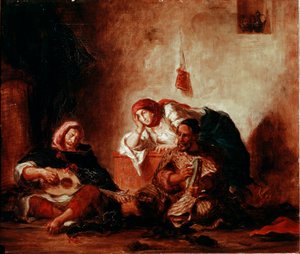 Orientalisme : « Musiciens juifs de Mogador, Maroc » - Ferdinand Victor Eugene Delacroix