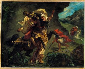 Orientalisme : « La chasse au tigre » - Ferdinand Victor Eugene Delacroix
