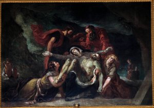 Pietà ou Déploration. Peinture d