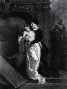 Roméo et Juliette - gravure par Eugène Delacroix - Ferdinand Victor Eugene Delacroix