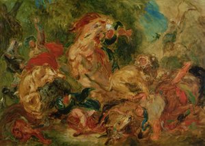 Étude pour La Chasse au lion, 1854