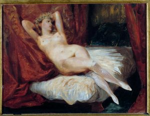 Étude de femme nue allongée sur un canapé dite la femme aux bas blancs