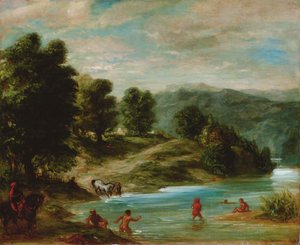 Les rives de la rivière Sebou, 1858 - Ferdinand Victor Eugene Delacroix