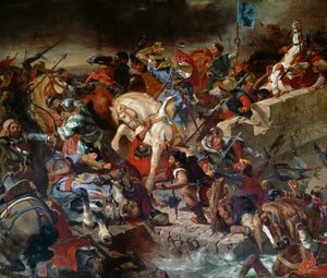 La bataille de Taillebourg, 21 juillet 1242 - Ferdinand Victor Eugene Delacroix