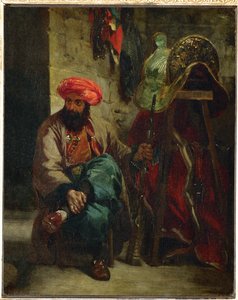 Turc avec selle ... - Ferdinand Victor Eugene Delacroix
