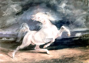 Cheval blanc, XIXe siècle