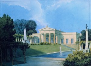 Vue de Charlottenhof depuis le jardin - Ferdinand von Arnim