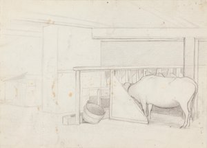 Un veau dans un arbre fendu - Ferdinand von Wright