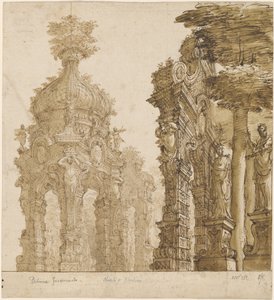 Décor de scène de pavillons de jardin