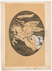 Muse auf Pegasus, Emblem des Theaters "Lutnia" in Wilna - Ferdynand Ruszczyc