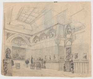 Exposition de peintures de Ferdynand Ruszczyc, verso : détails de l
