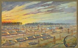 Vue générale du camp de prisonniers de Gustrow - Fernand Barbier