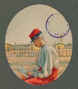 Mon ami Simonet, prisonnier lisant a Gustrow