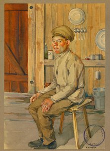 Portrait du prisonnier russe Dimitri,Gustrow