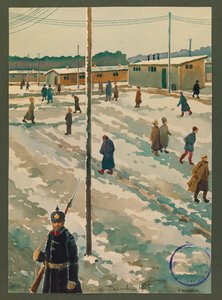 Vue du camp de prisonniers de Gustrow - Fernand Barbier