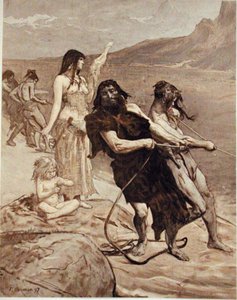Pêche au bord du lac - Fernand Cormon