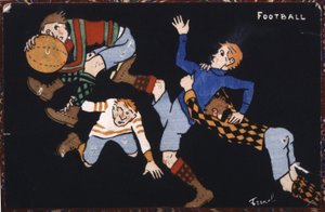 Football, début du 20e siècle (illustration)