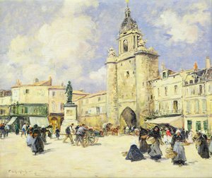 La place de la ville à La Rochelle - Fernand Legout Gerard