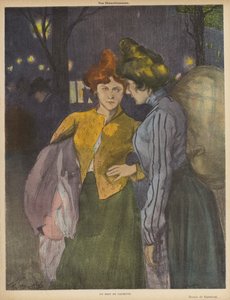 Deux blanchisseuses bavardant