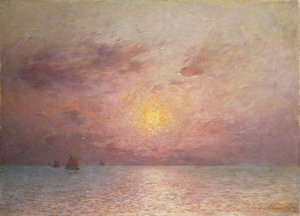 Voiliers sur la mer, le soir - Fernand Loyen du Puigaudeau