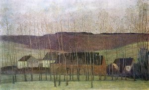 Paysage avec bâtiments
