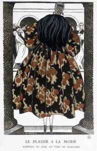 Manteau du soir de Bianchini - Illustration par Fernand Simeon, dans la Gazette du bon ton - Fernand Siméon