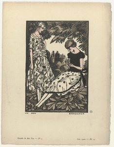 Gazette du Bon Ton, 1920 - No. 5, Pl. 34 : Un peu beaucoup - Fernand Siméon